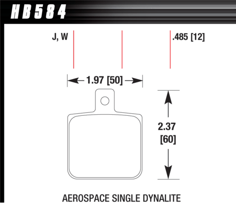 Brake Pad - DTC-30 (12 mm) - HB584W.485