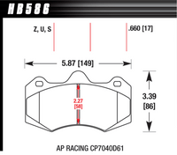 Hawk Brake Pad - DTC-70 (17 mm) - HB586U.660