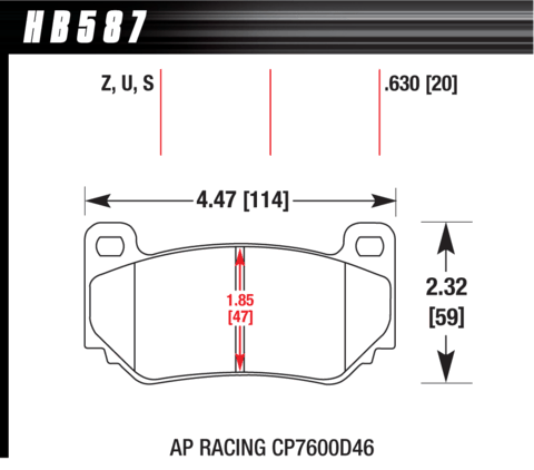 Hawk Brake Pad - DTC-70 (16 mm) - HB587U.630