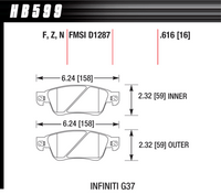 Hawk Brake Pad - Performance Ceramic - HB599Z.616