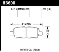 Hawk Brake Pad - HPS - HB600F.539