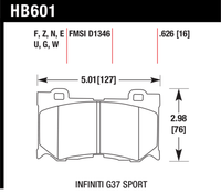 Hawk Brake Pad - HPS 5.0 - HB601B.626