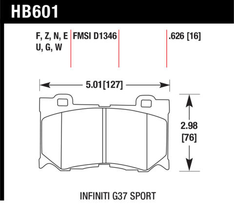 Hawk Brake Pad - HP Plus - HB601N.626