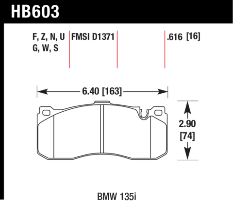 Hawk Brake Pad - HP Plus - HB603N.616