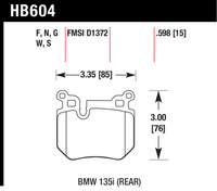 Hawk Brake Pad - HP Plus - HB604N.598