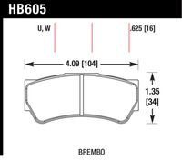 Hawk Brake Pad - ER-1 - HB605D.625