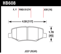 Hawk Brake Pad - HPS 5.0 - HB608B.630