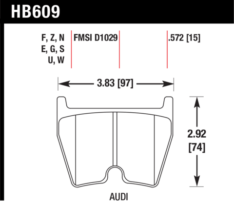 Hawk Brake Pad - HP Plus - HB609N.572