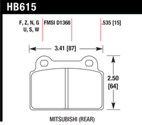 Hawk Brake Pad - DTC-60 (13 mm) - HB615G.535