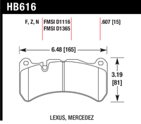 Hawk Brake Pad - HPS 5.0 - HB616B.607