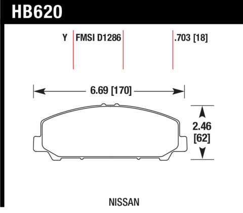 Hawk Brake Pad - LTS - HB620Y.703