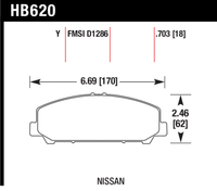 Hawk Brake Pad - LTS - HB620Y.703