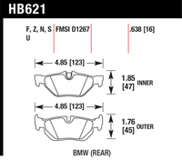 Hawk Brake Pad - HT-10 (16 mm) - HB621S.638