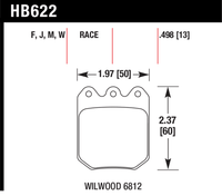 Hawk Brake Pad - DTC-70 - HB622U.490