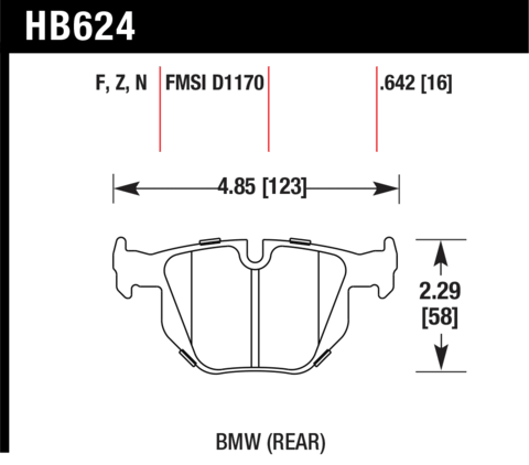 Hawk Brake Pad - HPS - HB624F.642