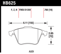 Hawk Brake Pad - HPS - HB625F.760