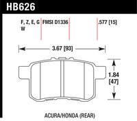 Hawk Brake Pad - Performance Ceramic - HB626Z.577