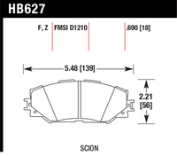 Hawk Brake Pad - Performance Ceramic - HB627Z.690