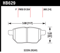 Hawk Brake Pad - HPS - HB629F.565