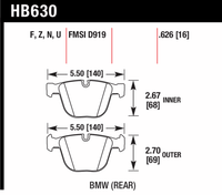 Brake Pad - DTC-30  - HB630W.626
