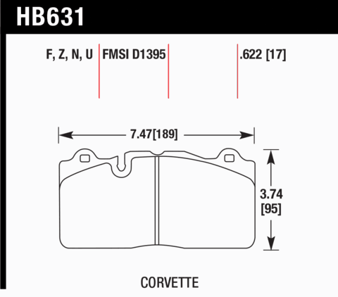 Hawk Brake Pad - HPS - HB631F.622