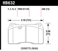 Hawk Brake Pad - LTS - HB632Y.586
