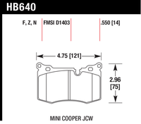 Hawk Brake Pad - DTC-60 - HB640G.550