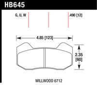 Hawk Brake Pad - DTC-50 - HB645V.490
