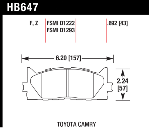 Hawk Brake Pad - HPS - HB647F.692