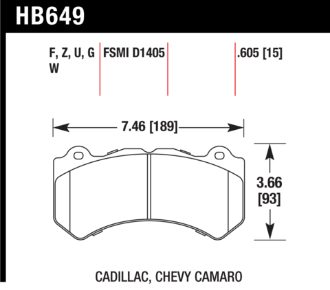 Hawk Brake Pad - HPS - HB649F.605