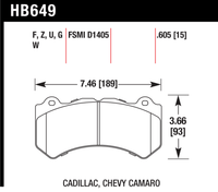 Hawk Brake Pad - ER-1 - HB649D.605