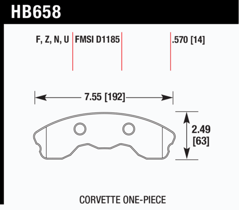 Brake Pad - DTC-30  - HB658W.570