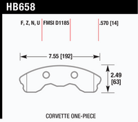 Brake Pad - DTC-30  - HB658W.570