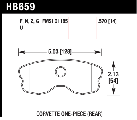 Hawk Brake Pad - DTC-60 (14 mm) - HB659G.570