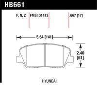 Hawk Brake Pad - HPS - HB661F.667
