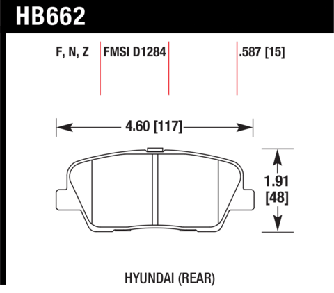 Hawk Brake Pad - HP Plus - HB662N.587