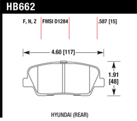 Hawk Brake Pad - HP Plus - HB662N.587