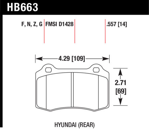 Hawk Brake Pad - HPS - HB663F.557