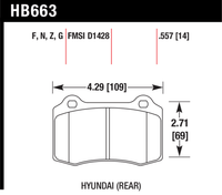 Hawk Brake Pad - Performance Ceramic - HB663Z.557