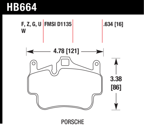 Hawk Brake Pad - DTC-70 (16 mm)  - HB664U.634
