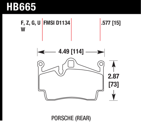 Hawk Brake Pad - DTC-70 (14 mm)  - HB665U.577