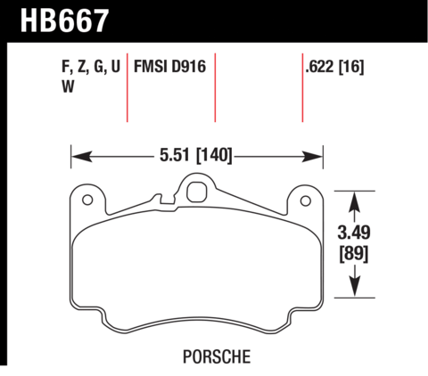 Hawk Brake Pad - Performance Ceramic - HB667Z.622