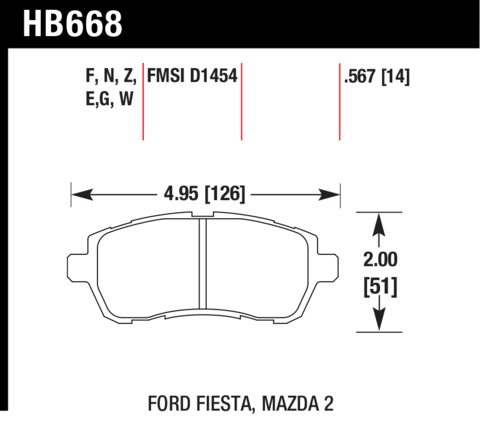 Hawk Brake Pad - HPS 5.0 - HB668B.567