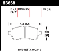 Hawk Brake Pad - HPS - HB668F.567
