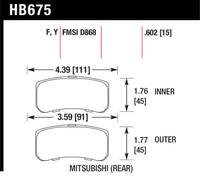 Hawk Brake Pad - LTS - HB675Y.602