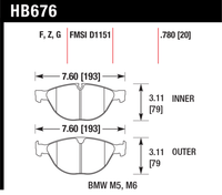 Hawk Brake Pad - Performance Ceramic - HB676Z.780