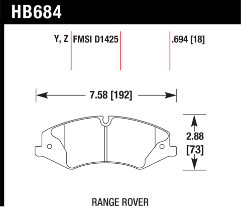 Hawk Brake Pad - Performance Ceramic - HB684Z.694