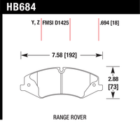 Hawk Brake Pad - Performance Ceramic - HB684Z.694