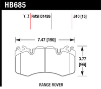Hawk Brake Pad - LTS - HB685Y.610