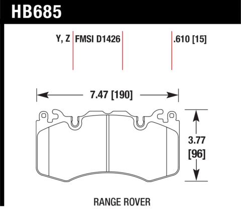 Hawk Brake Pad - Performance Ceramic - HB685Z.610
